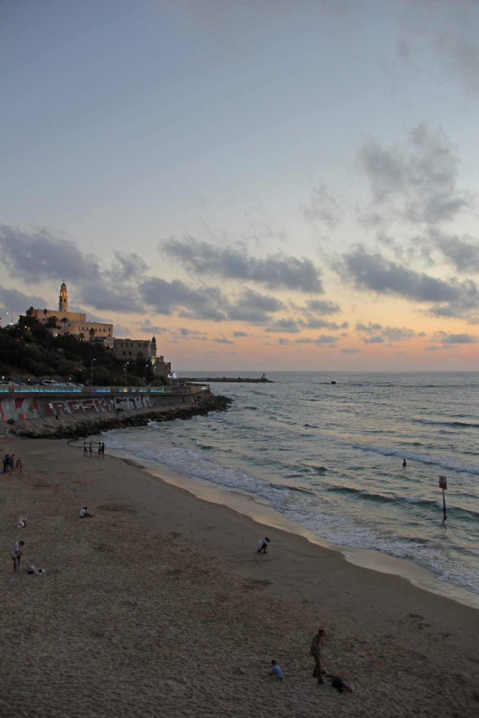 Tel Aviv Yafo Israel port beach sunset