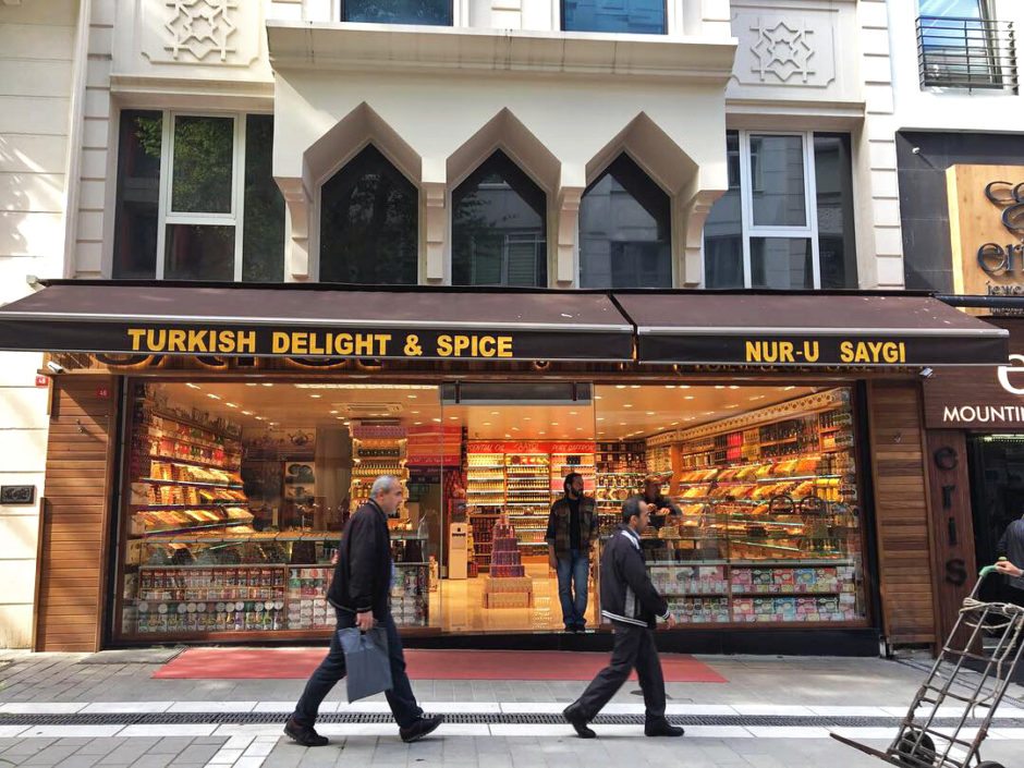 Istanbul travel turkish delight store
